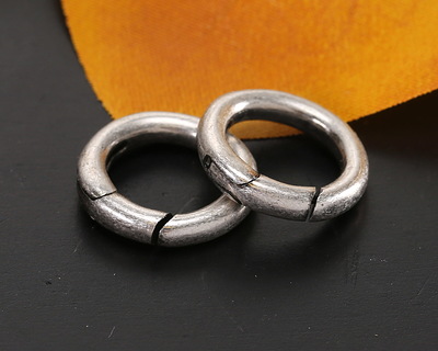 Burnished Silver (plated) Large Round Clasp 15mm