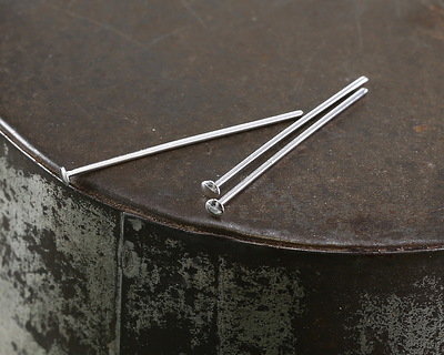 Silver (plated) Head Pin 1", 21 gauge