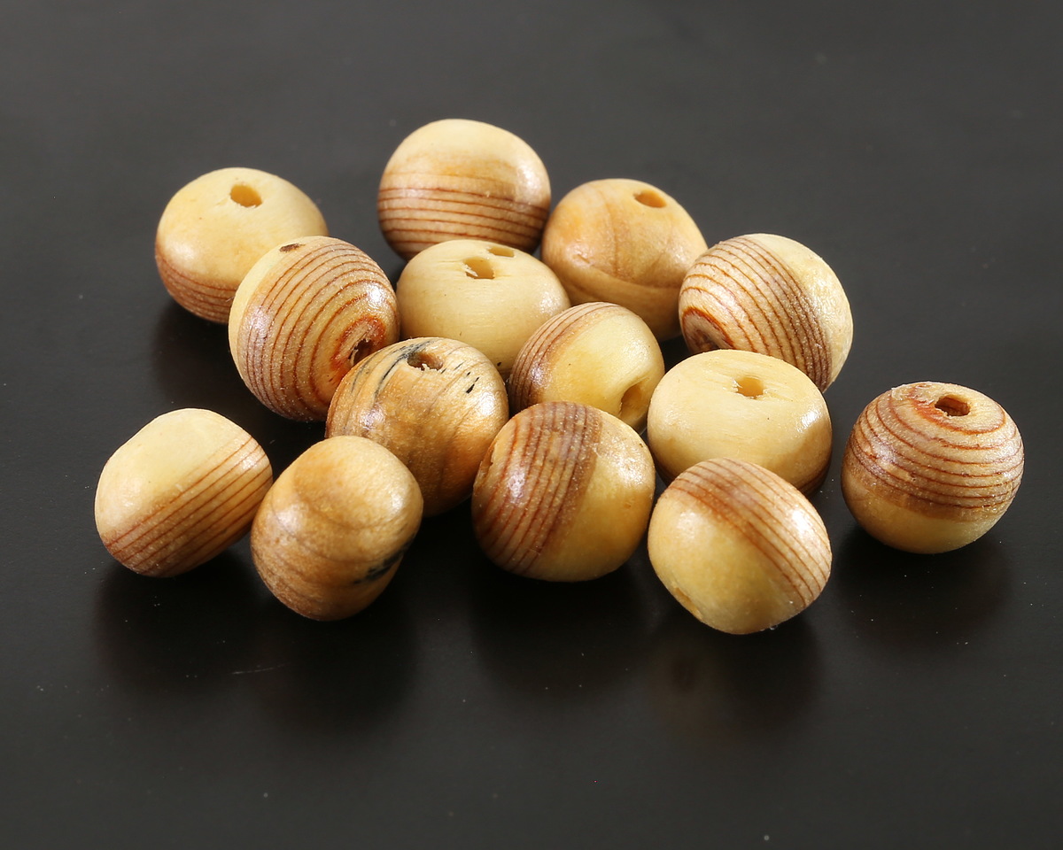 Recycled Ice Hockey Stick Wood Bead 10mm