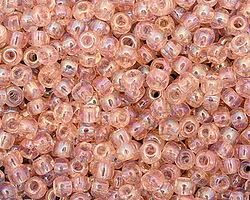TOHO Transparent Rainbow Rosaline Round 6/0 Seed Bead