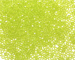 TOHO Transparent Frosted Lime Green Round 11/0 Seed Bead