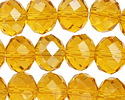 Sun Crystal Faceted Rondelle 14mm