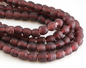 African Recycled Glass Aubergine Tumbled Round 8-10mm