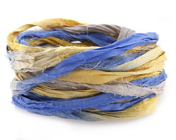 French Countryside 100% Silk Sari Ribbon