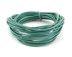 Turquoise Round Leather Cord 1.5mm, 16 feet