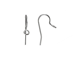 Stainless Steel Earwire w/ Perpendicular Loop 20x13mm