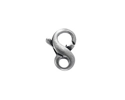 Antique Silver (plated) Infinity Lobster Clasp 14x11mm