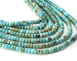 Hubei Turquoise (A) Heishi 2x4mm