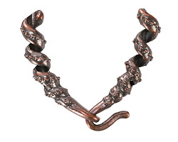 Mykonos Antique Copper (plated) Glue In 3mm Twisted Cord End Closure 60x10mm