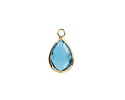 Capri Crystal Teardrop in Gold Finish Bezel 10.5x18mm