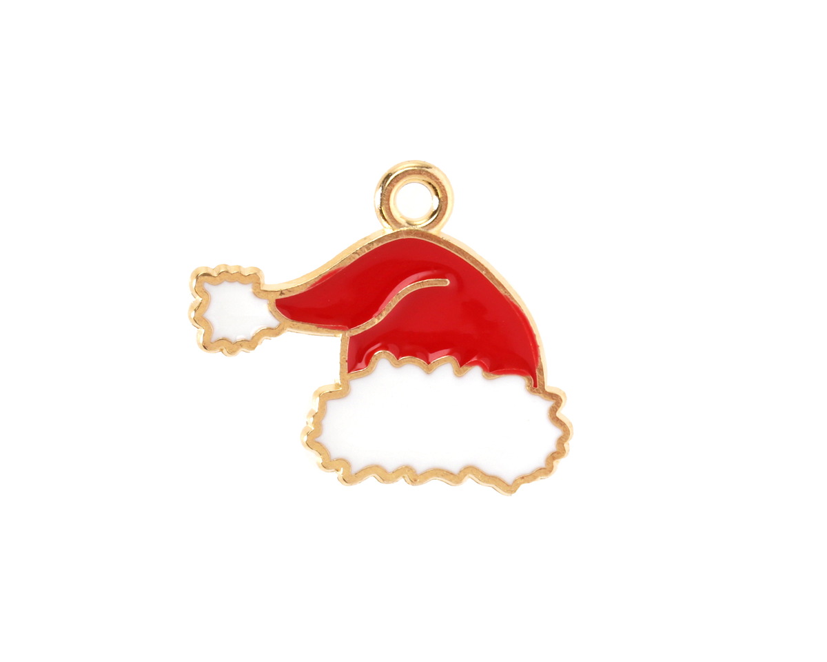 Enamel Santa Hat Focal 19x21.5mm