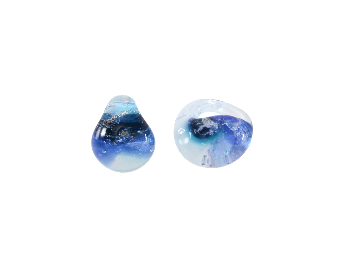 Unicorne Beads Glass Atlantis Gleam Teardrop 9-10mm