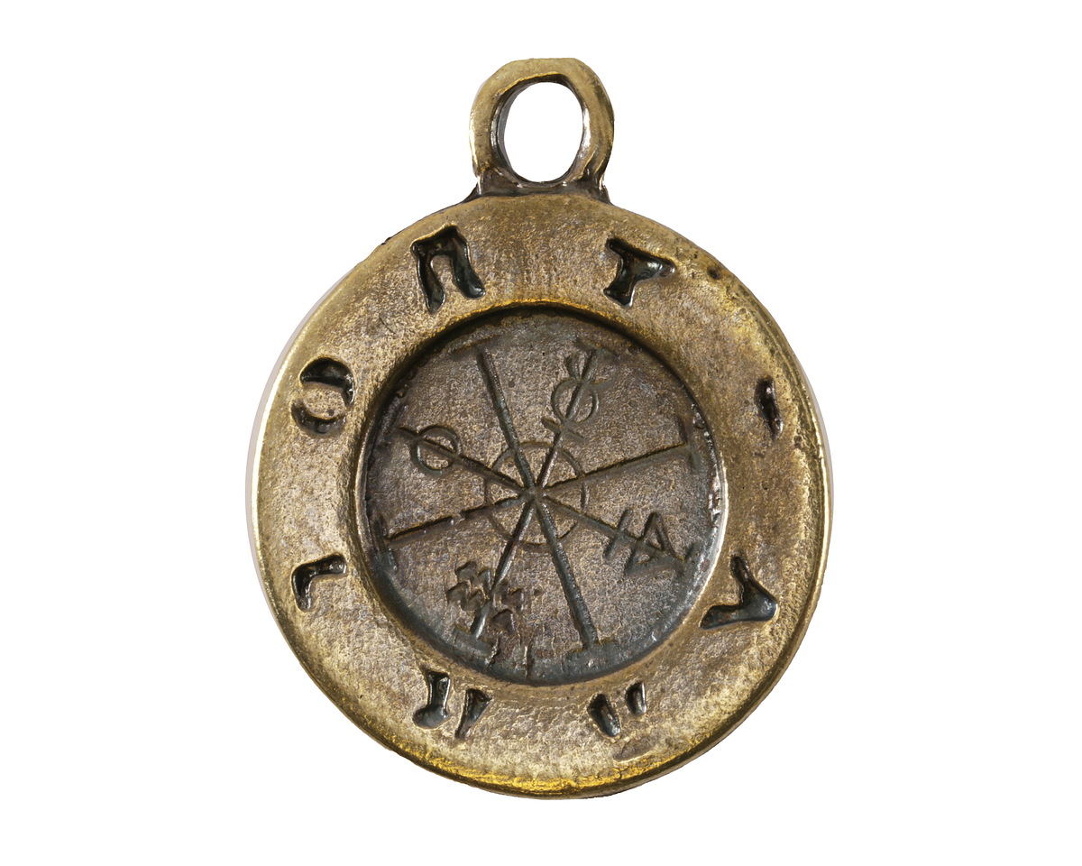 Mykonos Antique Brass (plated) Ancient Astrology Focal 35x44mm