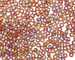 TOHO Transparent Rainbow Frosted Smoky Topaz Round 8/0 Seed Bead