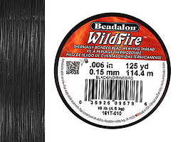 WildFire Black .006" Thread, 125 yards