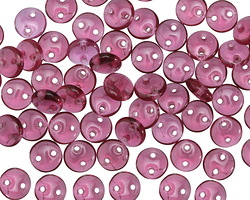 CzechMates Glass Fuchsia 2-Hole Lentil 6mm