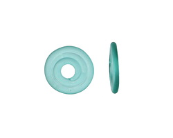 A Beaded Gift Light Teal Glass Mini Disc 12-14mm