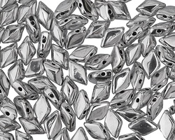 Silver GemDuo 8x5mm Seed Bead