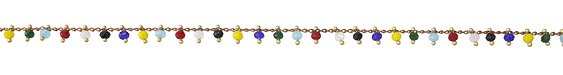 Zola Elements Multi Color Crystal Drops Brass Chain