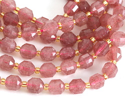 Strawberry Quartz Energy Tube 8x7mm