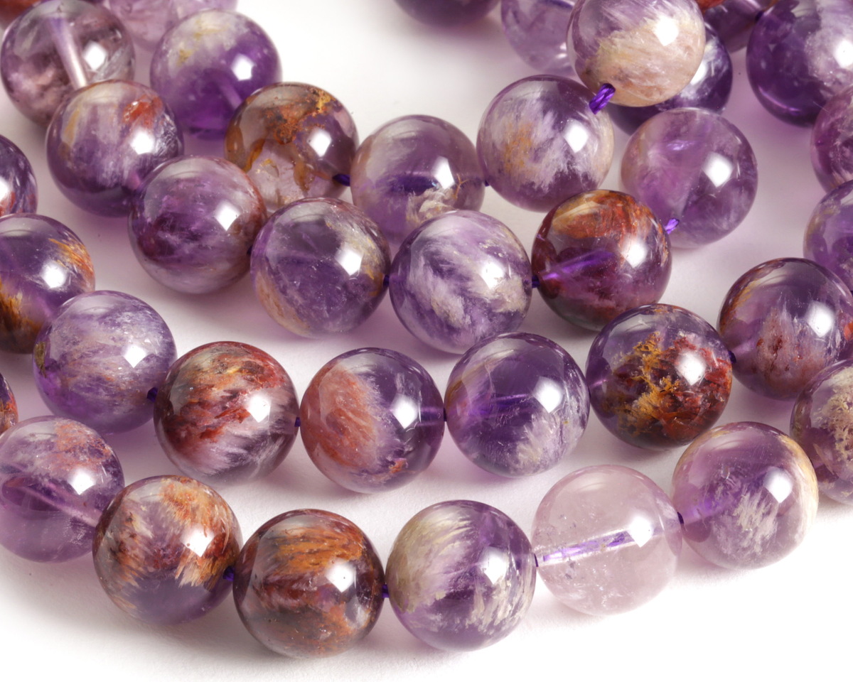 Purple Phantom Quartz (Auralite-23) Round 12mm
