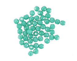 Czech Glass Turquoise Fire Polished Round 3mm