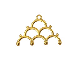 Cymbal Lakos IV 24k Gold (plated) Ending for 8/0 Round Seed Beads 27x18mm