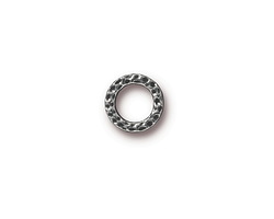 TierraCast Antique Pewter (plated) Small Hammertone Ring 9mm