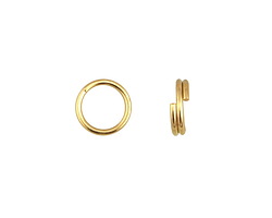 Gold (plated) Stainless Steel Split Jump Ring 6mm, 21 gauge (200 pieces)