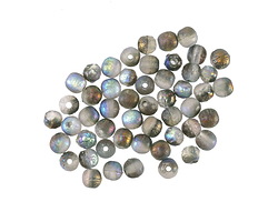 Czech Glass Textured Black Diamond AB w/ Bronze Round Druk 3mm