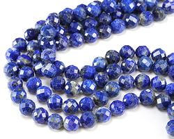 Lapis (A) Microfaceted Round 8mm