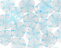 Czech Glass Crystal w/ Blue Wash Flower 14mm