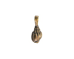Mykonos Antique Brass (plated) Whelk Shell Focal 8x19.5mm