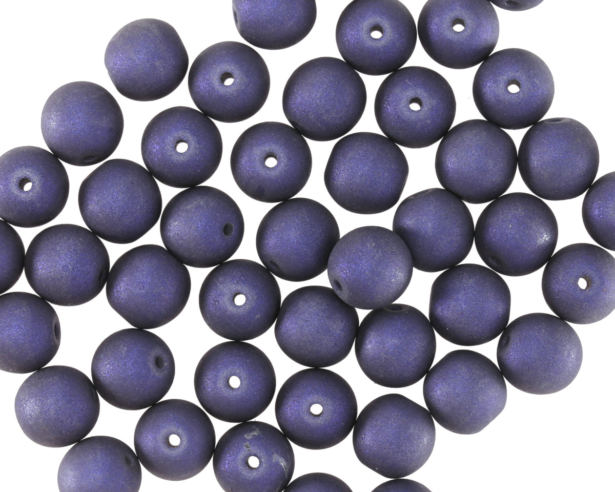 Czech Glass ColorTrends: Moonlight Blue Round 6mm