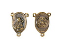 Mykonos Antique Brass (plated) "Terra Santa" Rosary Center Link 13x17mm