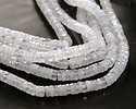 Rock Crystal Quartz Microfaceted Heishi 2x6mm