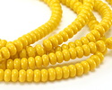 Yellow Glass Rondelle 5x8mm