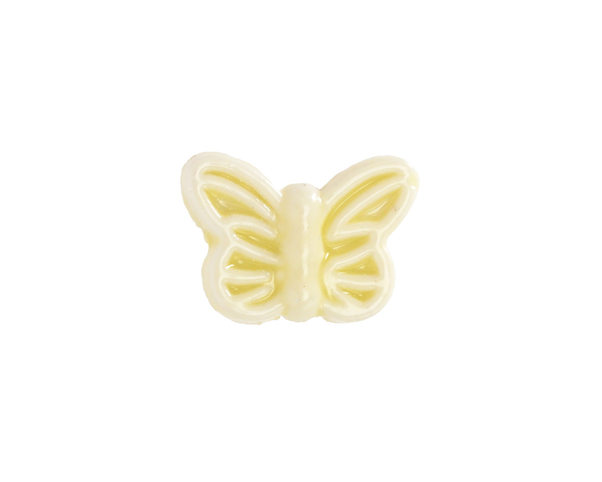 Lemon Yellow Porcelain Butterfly 12x18mm