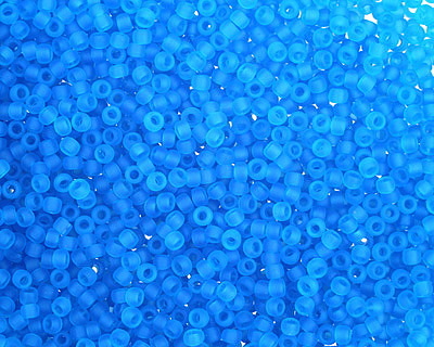 TOHO Transparent Frosted Medium Aquamarine Round 11/0 Seed Bead