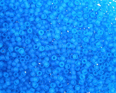 TOHO Transparent Frosted Medium Aquamarine Round 11/0 Seed Bead