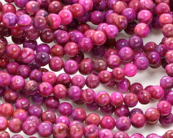 Ruby Crazy Lace Agate Round 6mm