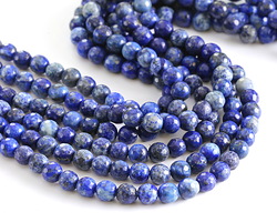 Lapis Faceted Round 6mm Beads