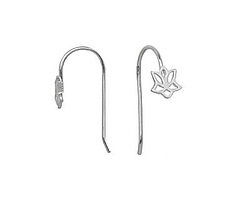 Amoracast Sterling Silver Lotus Earwire 6x19mm
