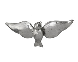 Green Girl Sterling Silver Gliding Bird Hook & Eye Clasp 48x20mm