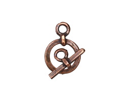Mykonos Antique Copper (plated) Small Simple Toggle 13x19mm, Bar 16mm