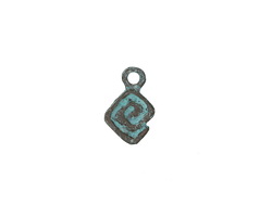 Mykonos Copper (plated) Patina Tiny Meandros Charm 7x12mm