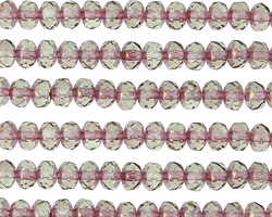 Czech Glass Bronzed Prairie Green Fire Polished Rondelle 3x5mm