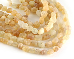 Citrine (Matte) Tumbled Nugget 9-18x10-13mm Beads