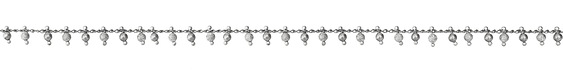 Zola Elements Stardust & Smooth Bead Drops Imitation Rhodium (plated) Chain