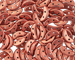 CzechMates Glass ColorTrends: Sueded Gold Lantana 2-Hole Crescent 4x10mm